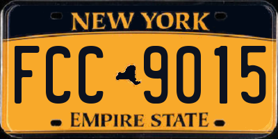 NY license plate FCC9015