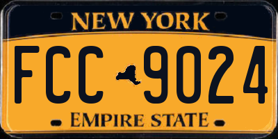 NY license plate FCC9024