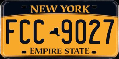 NY license plate FCC9027