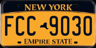 NY license plate FCC9030