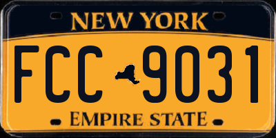 NY license plate FCC9031
