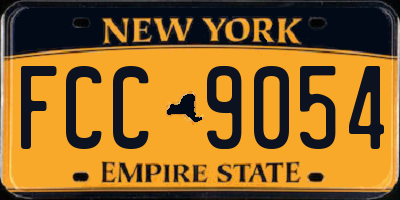 NY license plate FCC9054