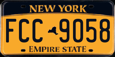 NY license plate FCC9058