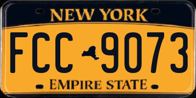 NY license plate FCC9073