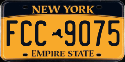 NY license plate FCC9075