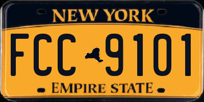NY license plate FCC9101