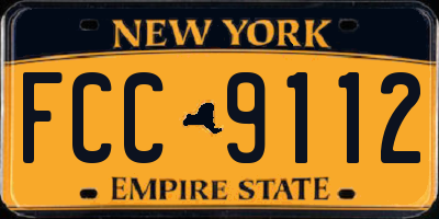 NY license plate FCC9112