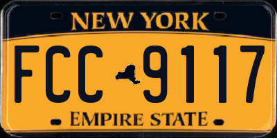 NY license plate FCC9117