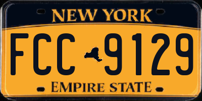 NY license plate FCC9129