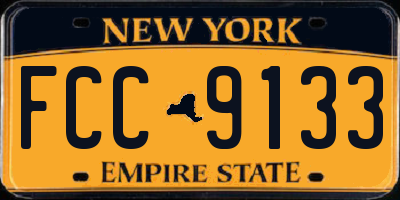 NY license plate FCC9133