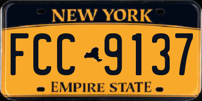 NY license plate FCC9137