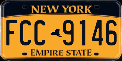 NY license plate FCC9146