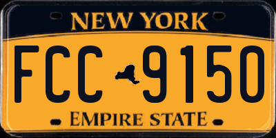 NY license plate FCC9150