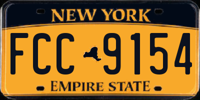 NY license plate FCC9154