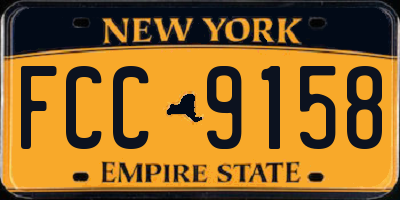 NY license plate FCC9158