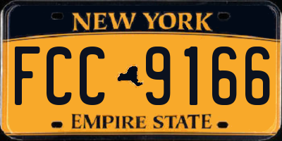 NY license plate FCC9166