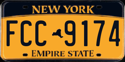 NY license plate FCC9174