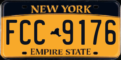 NY license plate FCC9176