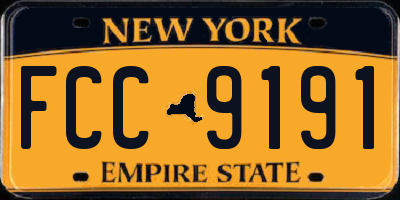 NY license plate FCC9191