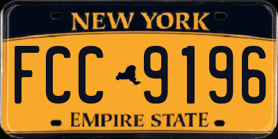 NY license plate FCC9196