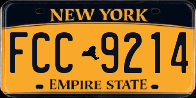 NY license plate FCC9214