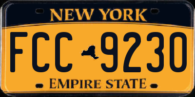 NY license plate FCC9230