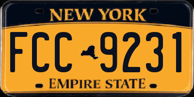 NY license plate FCC9231