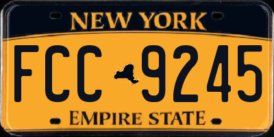 NY license plate FCC9245