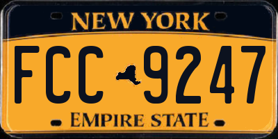 NY license plate FCC9247