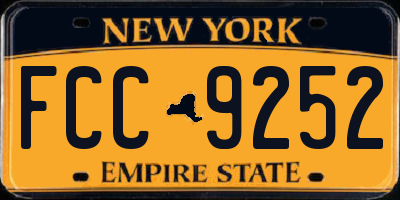 NY license plate FCC9252