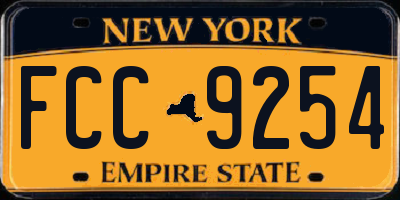 NY license plate FCC9254