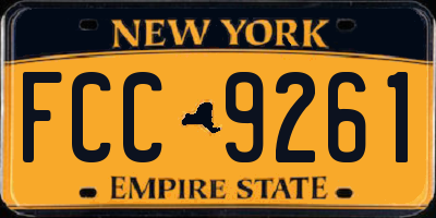 NY license plate FCC9261