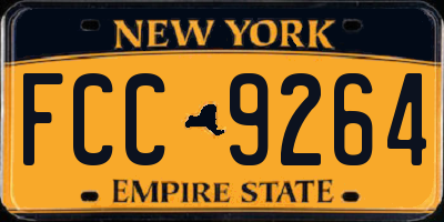 NY license plate FCC9264