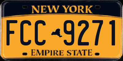 NY license plate FCC9271