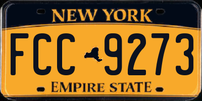 NY license plate FCC9273