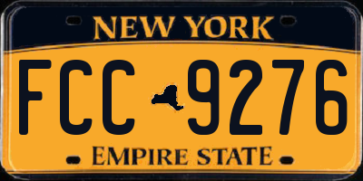 NY license plate FCC9276