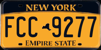 NY license plate FCC9277