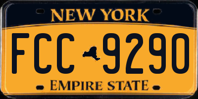 NY license plate FCC9290