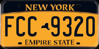 NY license plate FCC9320