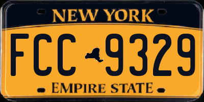NY license plate FCC9329