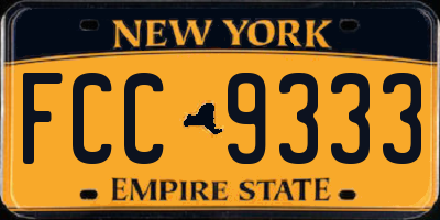 NY license plate FCC9333
