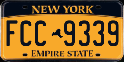 NY license plate FCC9339