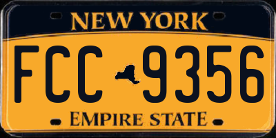 NY license plate FCC9356