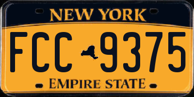 NY license plate FCC9375