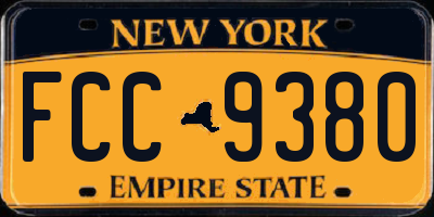 NY license plate FCC9380