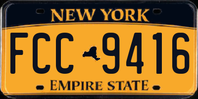 NY license plate FCC9416