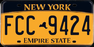 NY license plate FCC9424