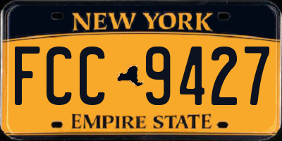 NY license plate FCC9427