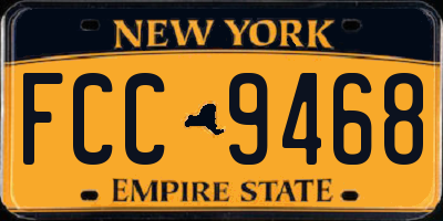 NY license plate FCC9468