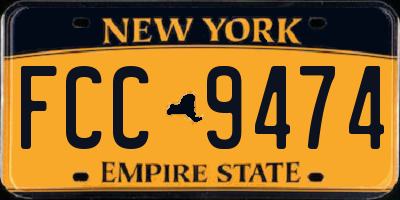 NY license plate FCC9474